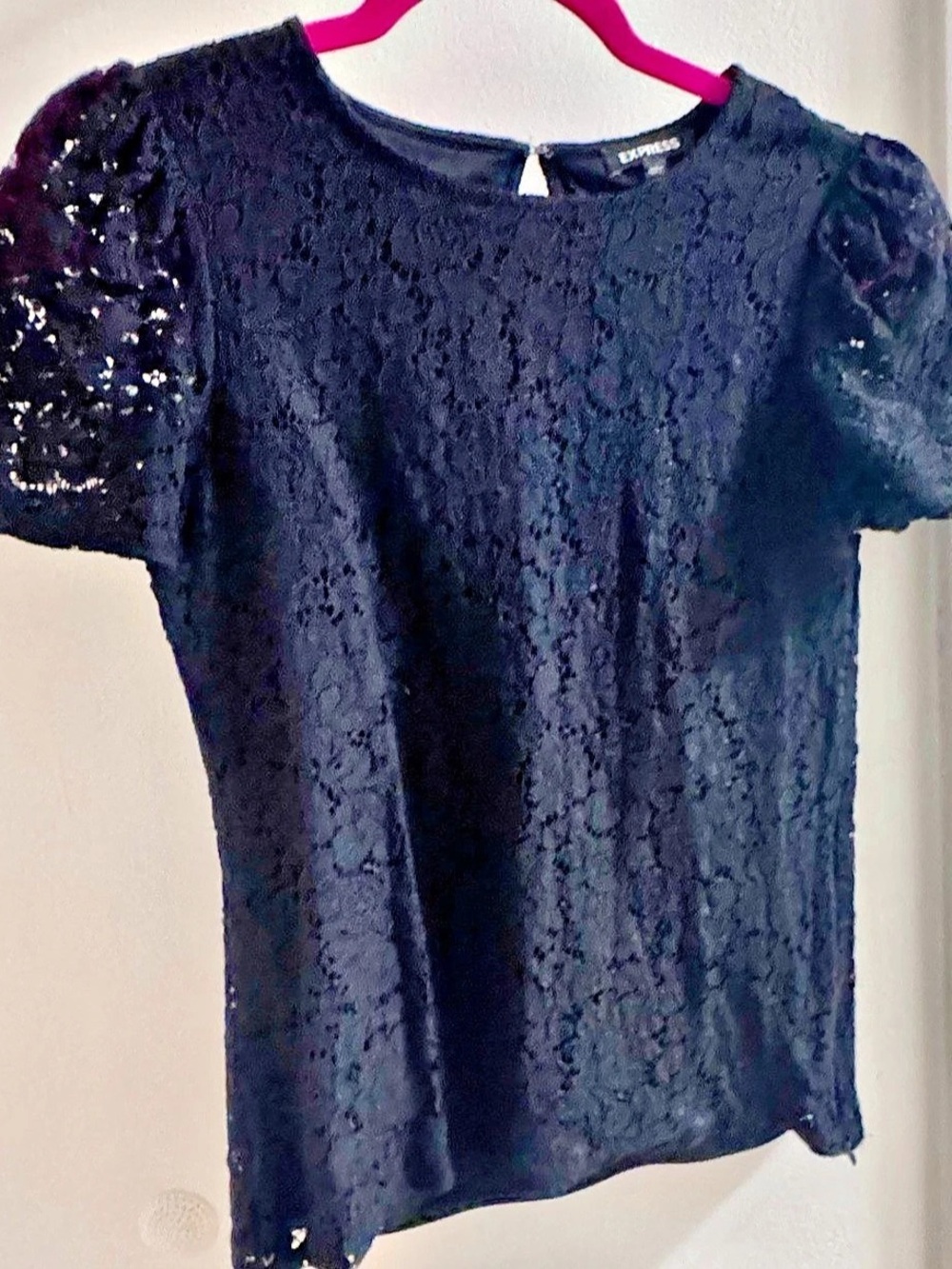Express Black Lace Top, Size Small Like New